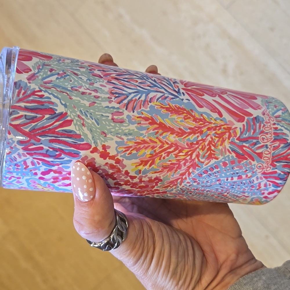 Lilly Pulitzer Stainless Steel 16 Ounce Splashdance Slim Tumbler